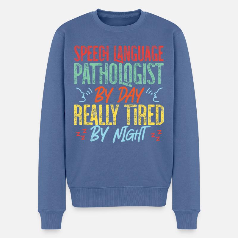 Speech Therapist Therapy Assistant - Männer Premium Bio Pullover - Taubenblau