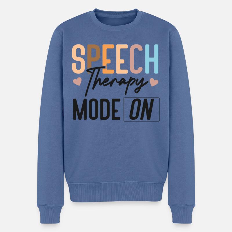 Assistant orthophoniste - Pull Premium bio Homme - bleu pigeon