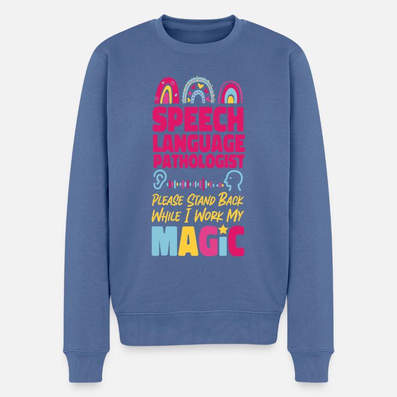Speech Therapist Therapy Assistant - Männer Premium Bio Pullover - Taubenblau