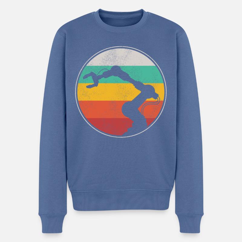 Robot Robotique Ingénieur Robotique Robotique - Pull Premium bio Homme - bleu pigeon