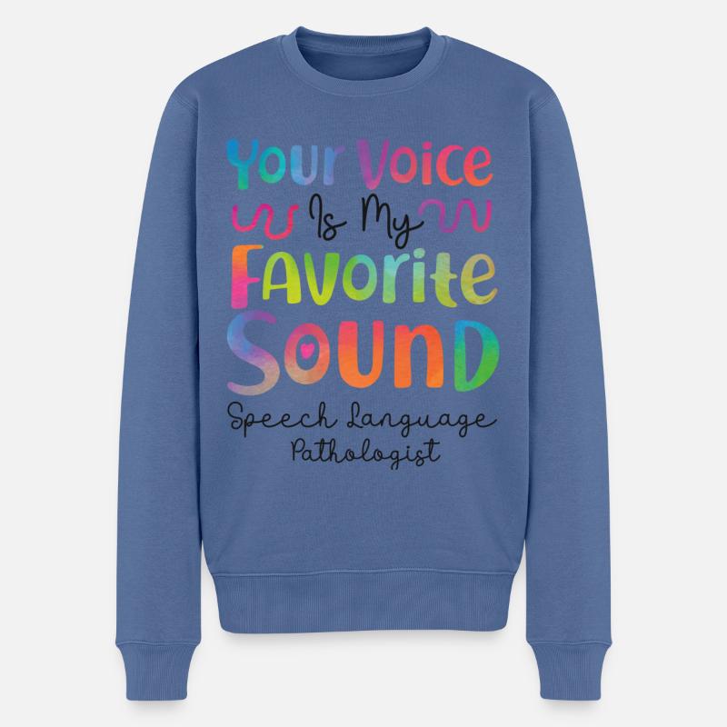 Speech Therapist Therapy Assistant - Männer Premium Bio Pullover - Taubenblau