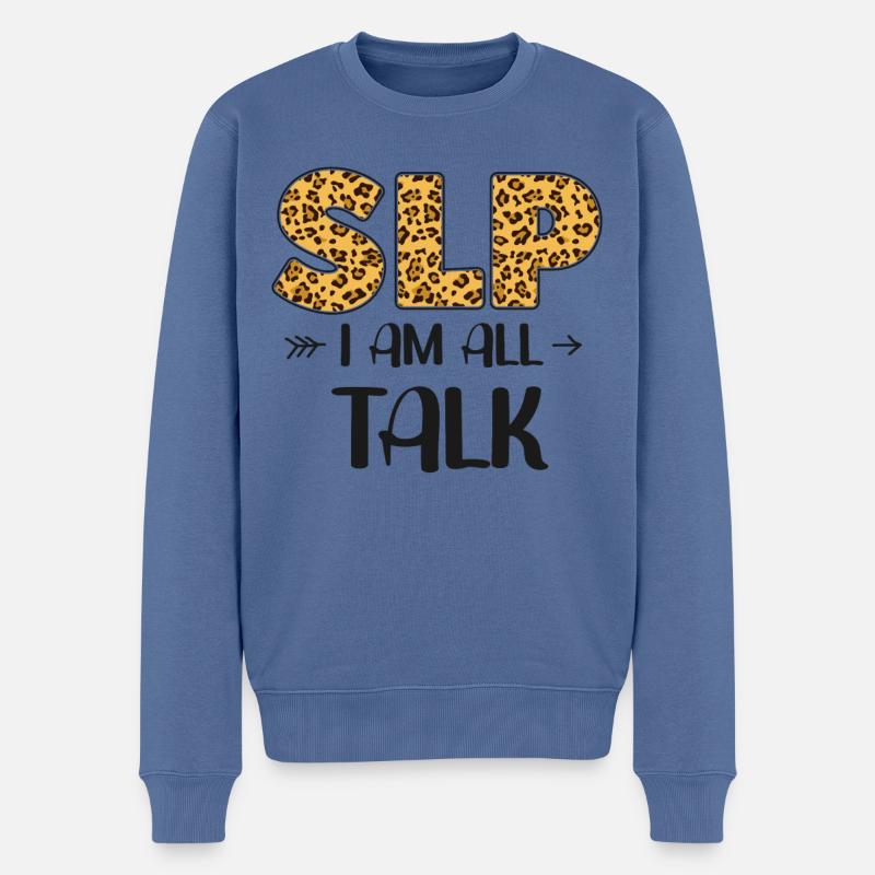 Speech Therapist Therapy Assistant - Männer Premium Bio Pullover - Taubenblau