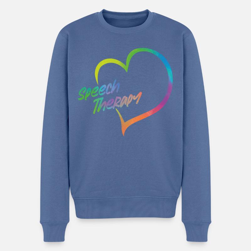 Speech Therapist Therapy Assistant - Männer Premium Bio Pullover - Taubenblau