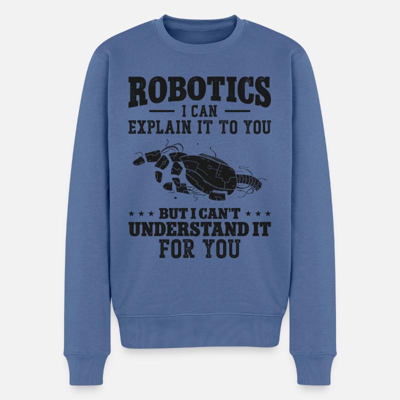 Robot Robotics Engineer Robotics I - Männer Premium Bio Pullover - Taubenblau