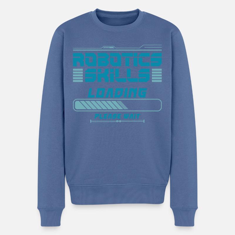 Robot Robotics Engineer Robotics - Männer Premium Bio Pullover - Taubenblau