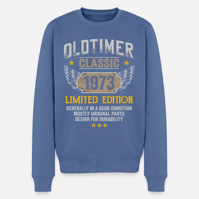 Geburtstag 1973 Classic Limited Edition 1973 - Männer Premium Bio Pullover - Taubenblau