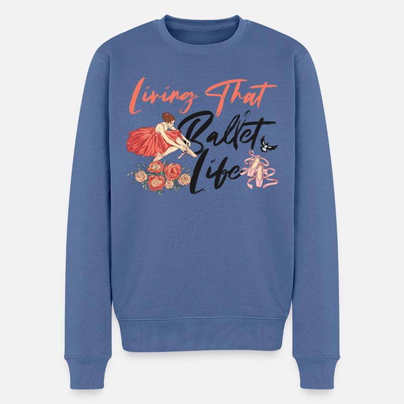 Ballet Danseuse Danse Ballerine - Pull Premium bio Homme - bleu pigeon