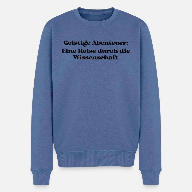 Wissenschaft - Geistige Abenteuer: Eine Reise - Männer Premium Bio Pullover - Taubenblau