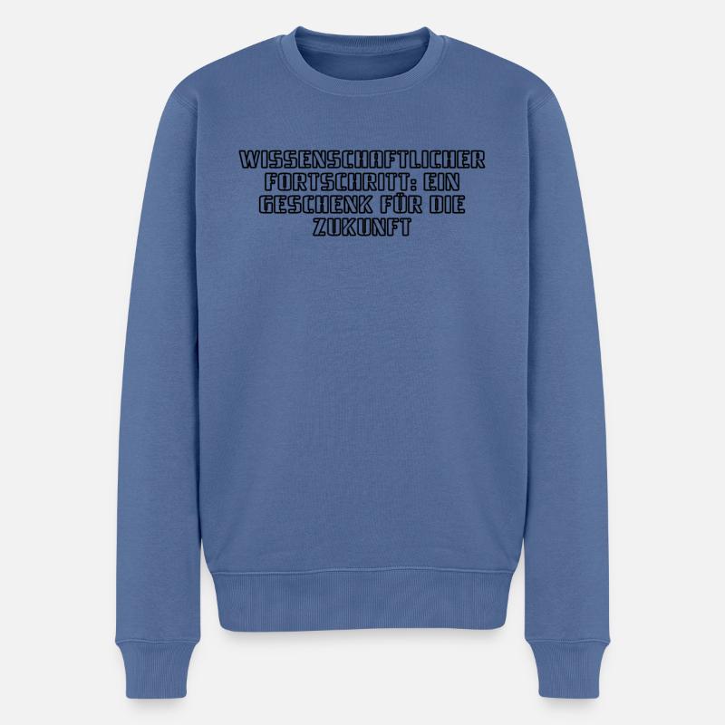 Wissenschaft - Wissenschaftlicher Fortschritt: - Männer Premium Bio Pullover - Taubenblau