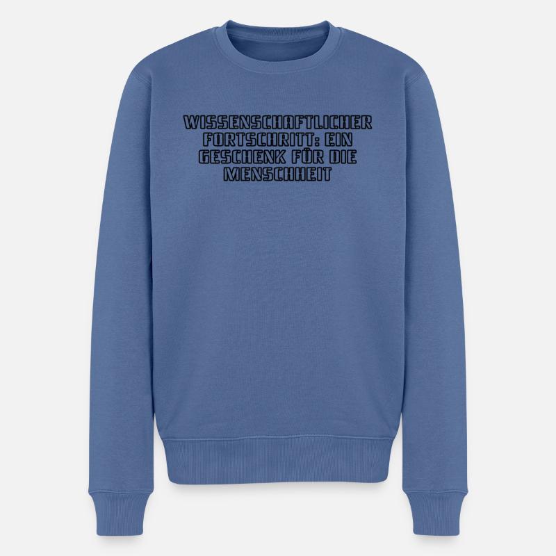 Wissenschaft - Wissenschaftlicher Fortschritt: - Männer Premium Bio Pullover - Taubenblau