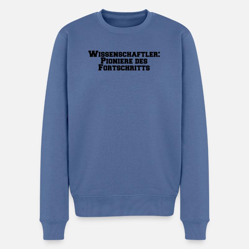 Wissenschaft - Wissenschaftler: Pioniere des - Männer Premium Bio Pullover - Taubenblau