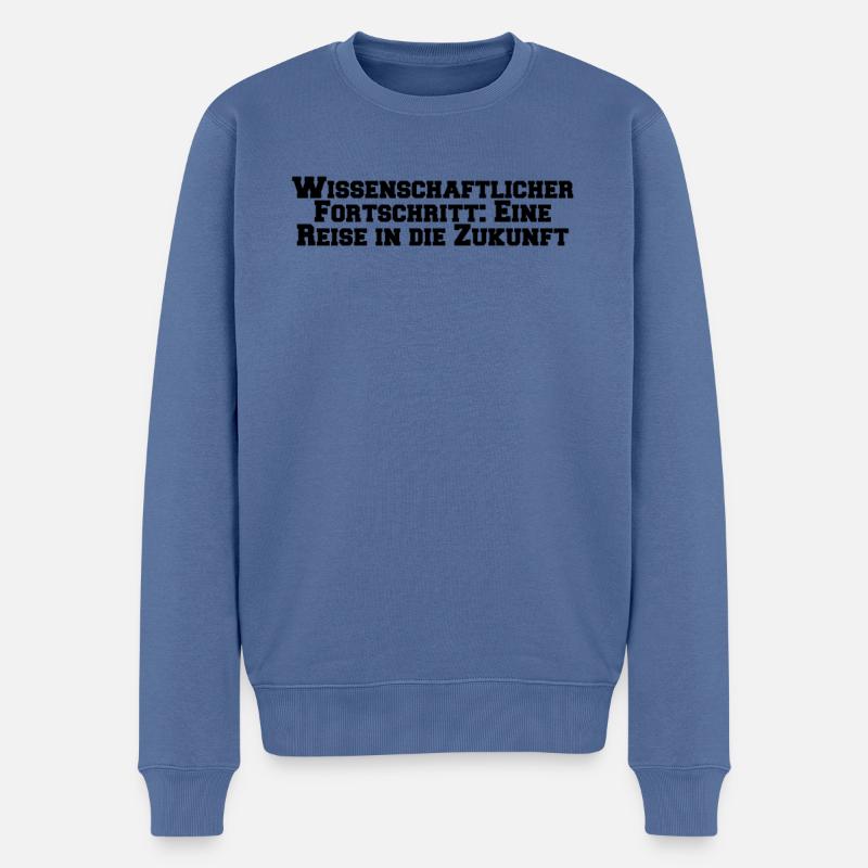 Wissenschaft - Wissenschaftlicher Fortschritt: - Männer Premium Bio Pullover - Taubenblau