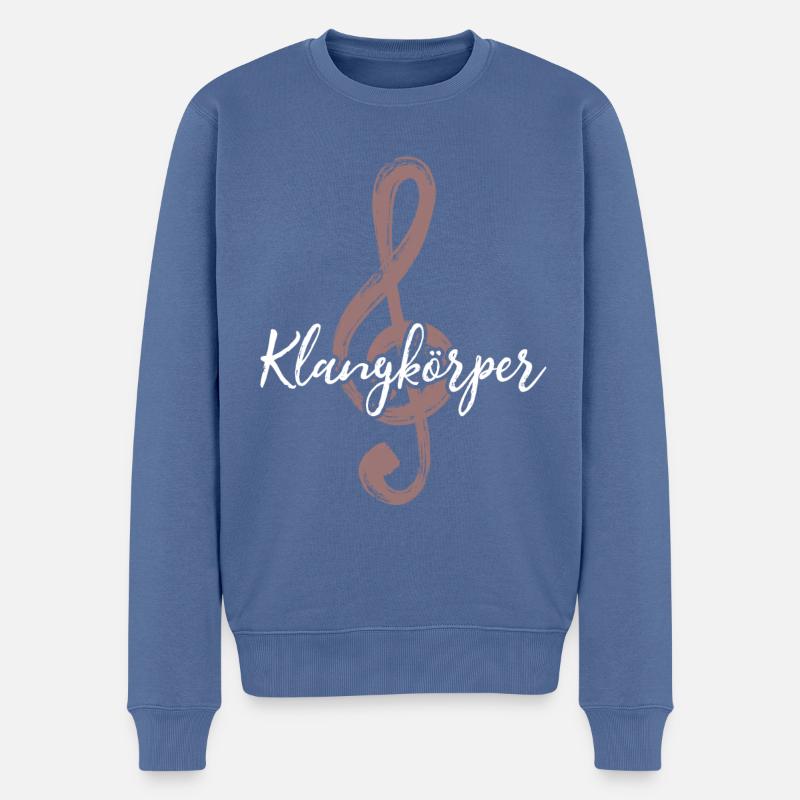 Klangkörper - Musik - Chor - Orchester - Dirigent - Männer Premium Bio Pullover - Taubenblau