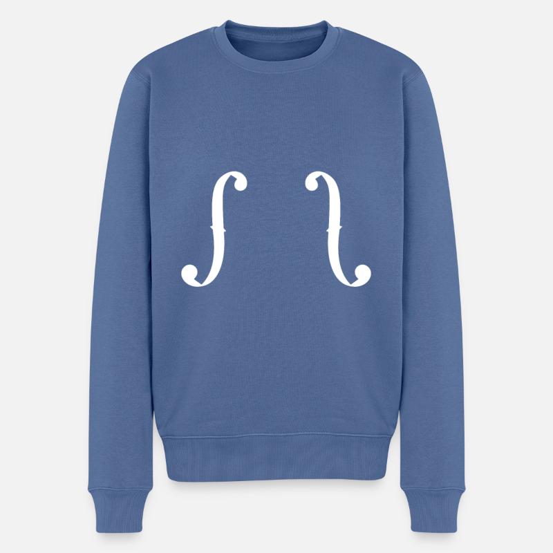 Klangkörper - Musik - Chor - Orchester - F Loch - Männer Premium Bio Pullover - Taubenblau