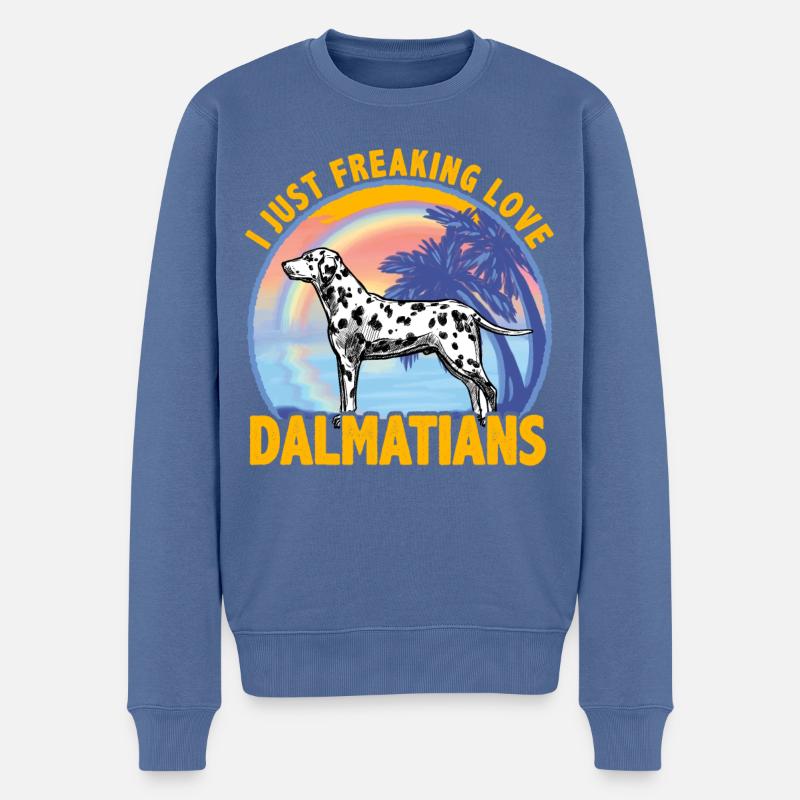 J’adore les Dalmatiens - Pull Premium bio Homme - bleu pigeon