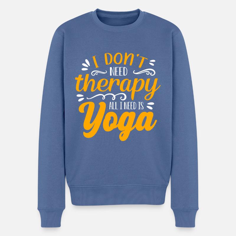 Yoga, Meditation, Chakra, Namaste, Geschenkidee - Männer Premium Bio Pullover - Taubenblau
