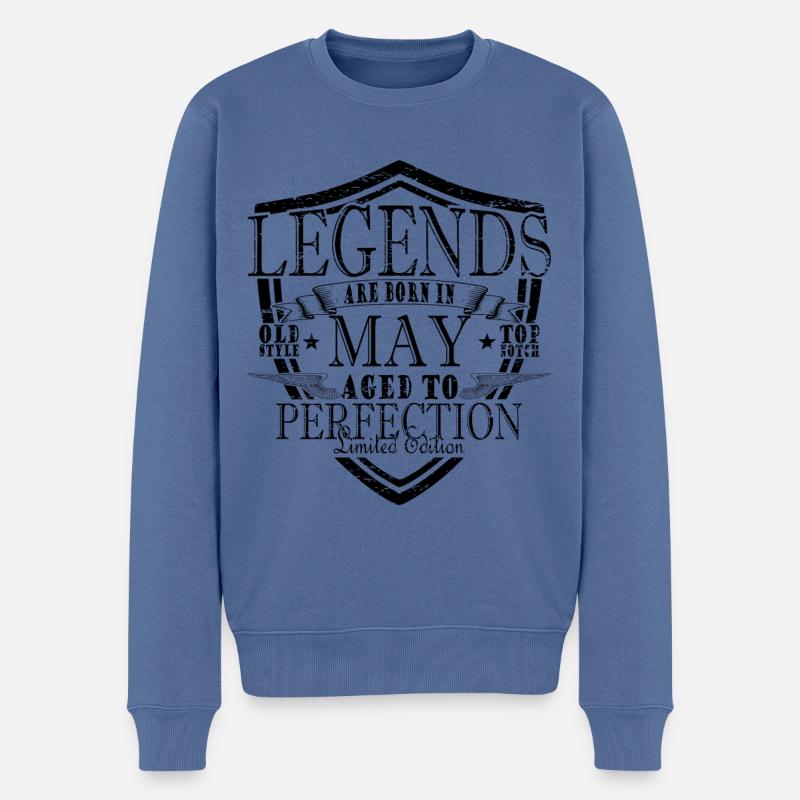 Légendes Mai - Pull Premium bio Homme - bleu pigeon