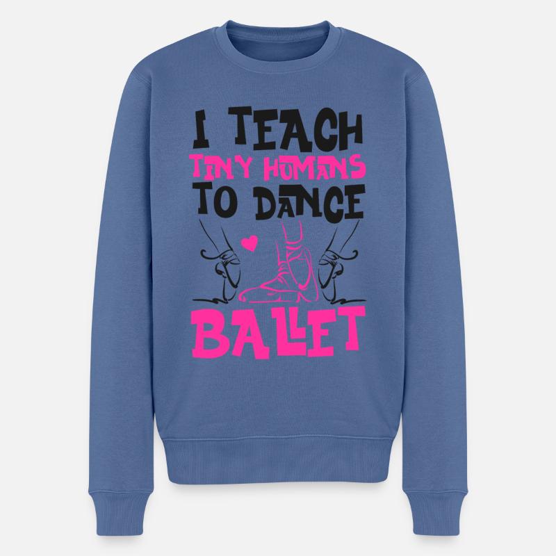 Ballet Dancer Dance Girl Ballerina - Männer Premium Bio Pullover - Taubenblau