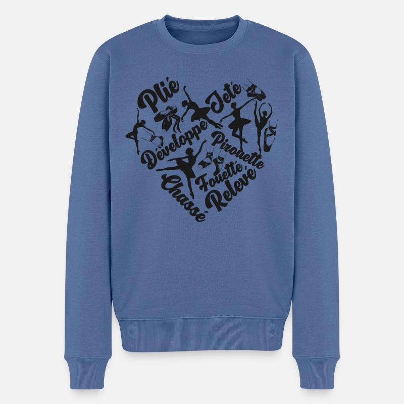 Ballet Dancer Dance Girl Ballerina - Männer Premium Bio Pullover - Taubenblau