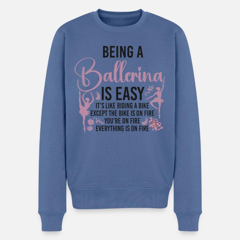 Ballet Danseuse Danse Ballerine - Pull Premium bio Homme - bleu pigeon