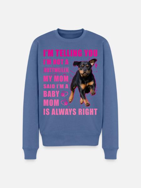 Rottweiler Spruch - Männer Premium Bio Pullover - Taubenblau