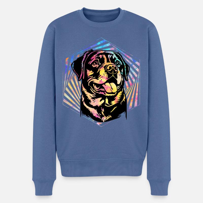 Rottweiler - Männer Premium Bio Pullover - Taubenblau