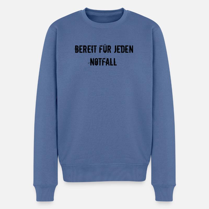 Feuerwehr - Bereit für jeden Notfall - Männer Premium Bio Pullover - Taubenblau