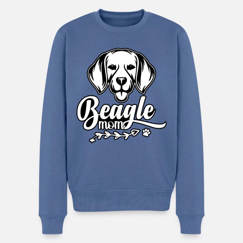 Beagle Mom - Männer Premium Bio Pullover - Taubenblau