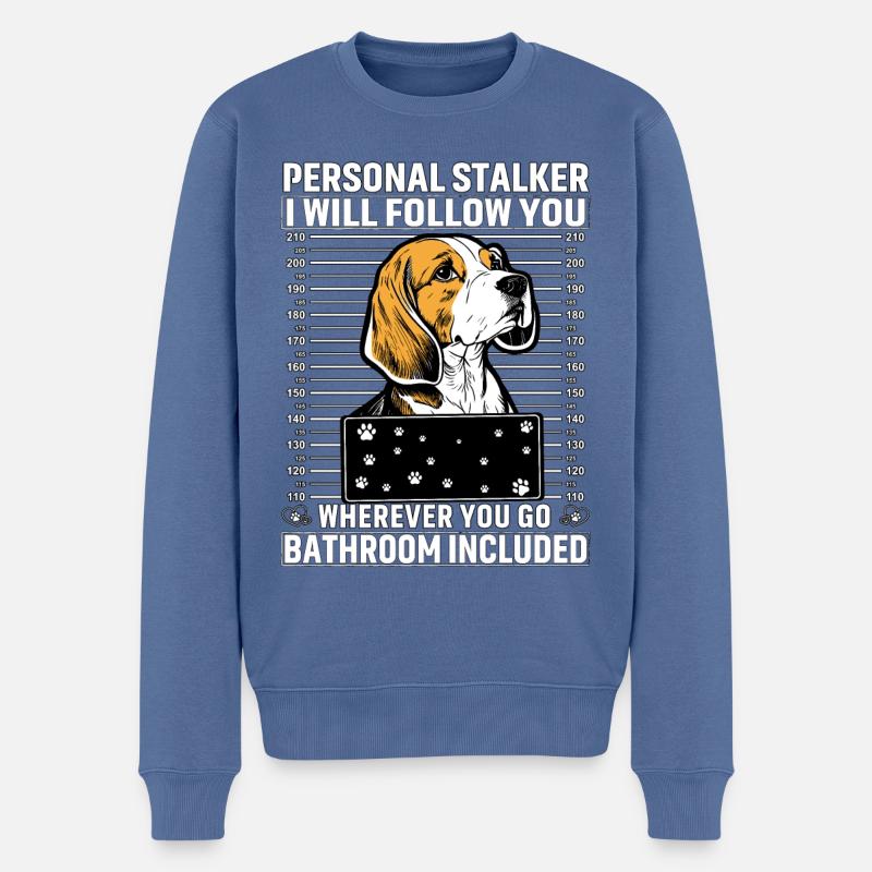 Beagle Personal Stalker - Pull Premium bio Homme - bleu pigeon