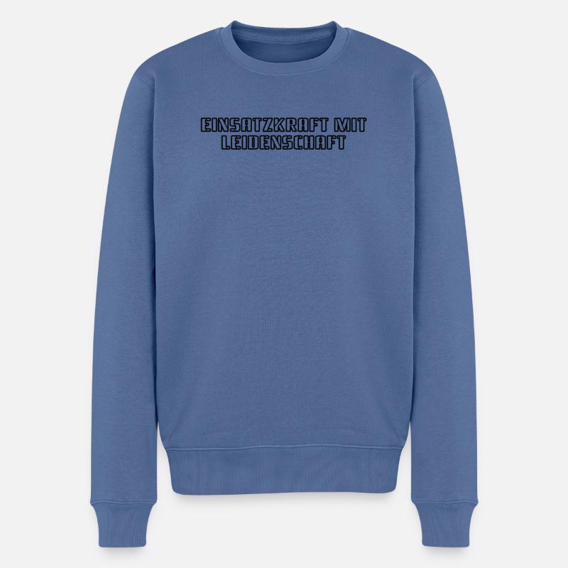 Feuerwehr - Einsatzkraft mit Leidenschaft - Männer Premium Bio Pullover - Taubenblau