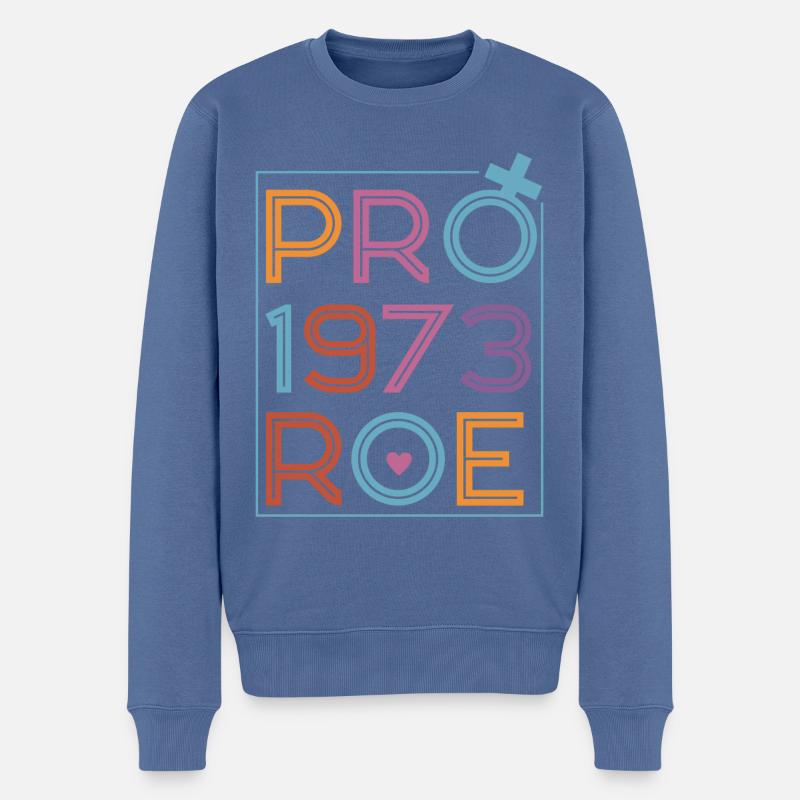 Feminist Pro 1973 Roe - Männer Premium Bio Pullover - Taubenblau
