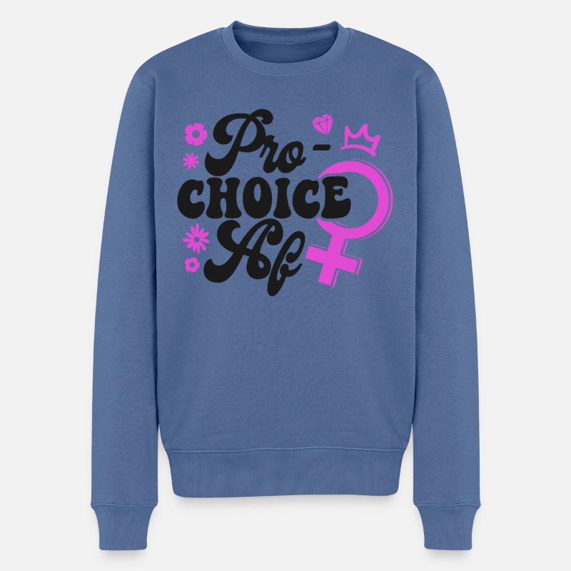 Féministe Pro-Choice Af - Pull Premium bio Homme - bleu pigeon