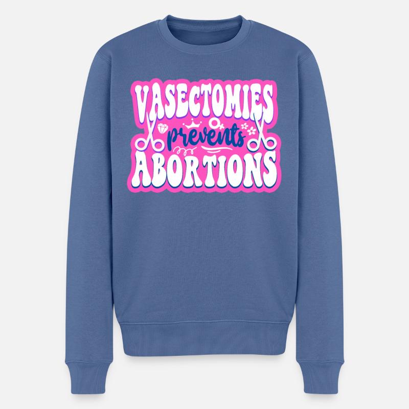 La vasectomie féministe empêche - Pull Premium bio Homme - bleu pigeon