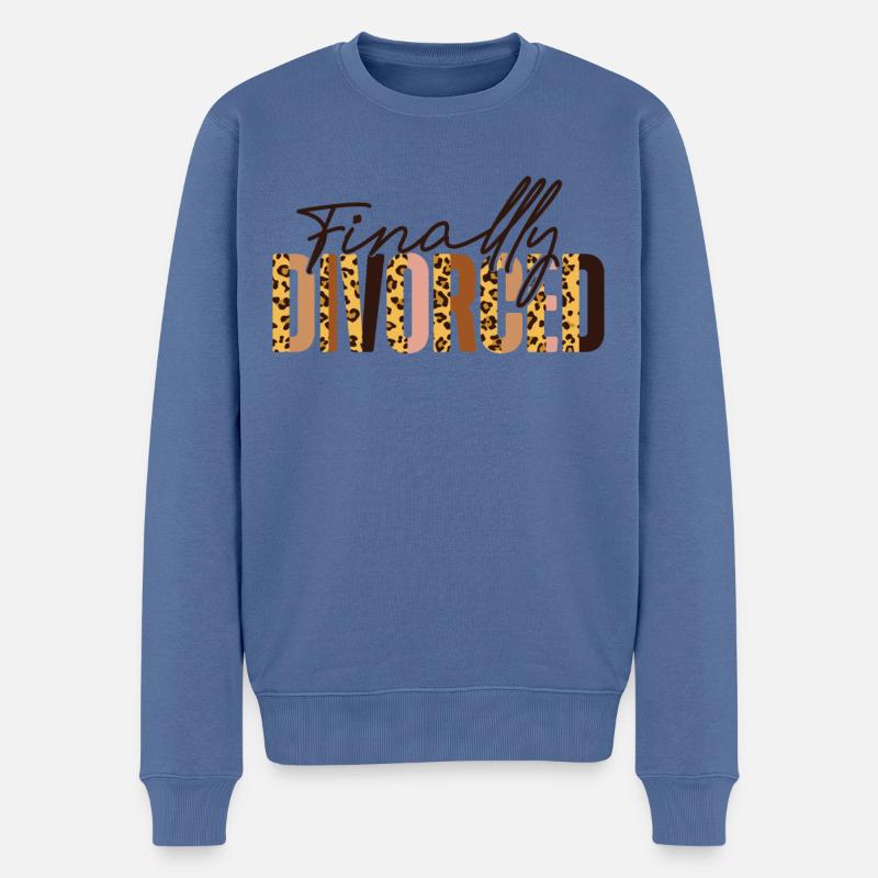 Happy Divorce Party Leopard - Männer Premium Bio Pullover - Taubenblau