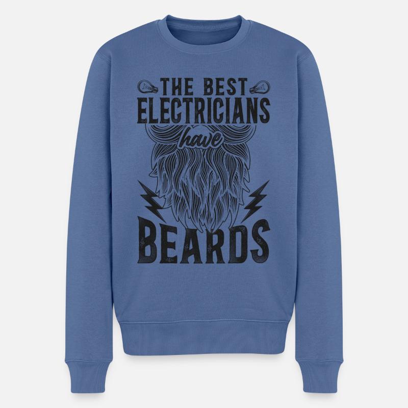 Beard Lover Bearded Man - Männer Premium Bio Pullover - Taubenblau