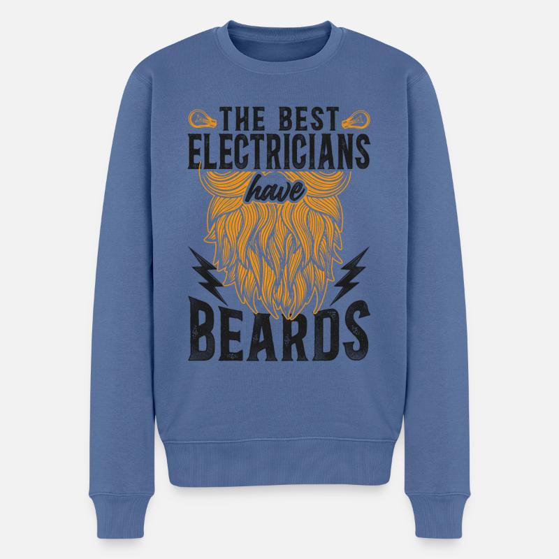 Beard Lover Bearded Man - Männer Premium Bio Pullover - Taubenblau