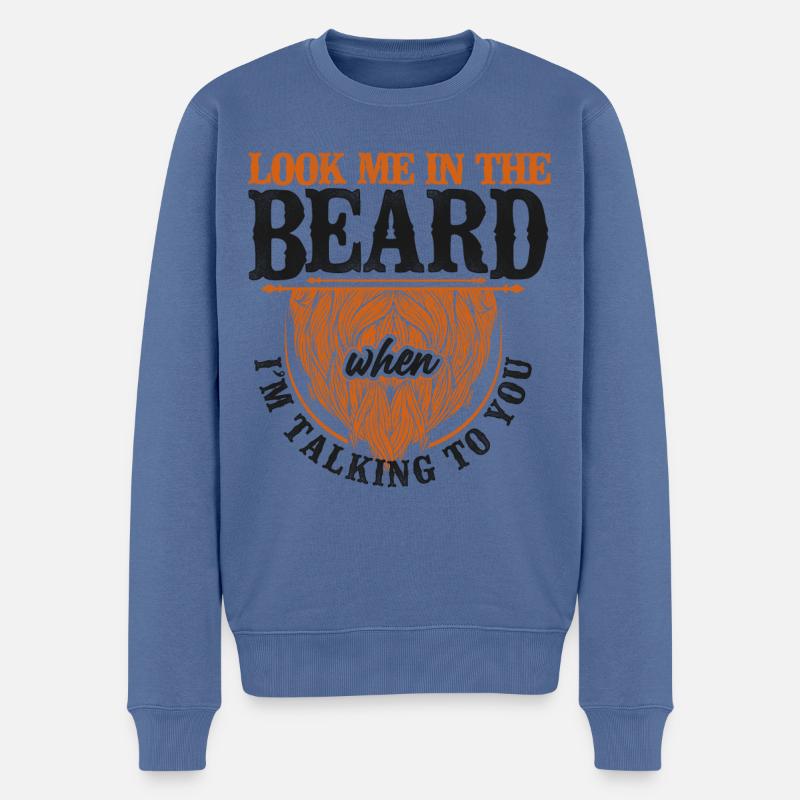 Beard Lover Bearded Man Ginger - Männer Premium Bio Pullover - Taubenblau