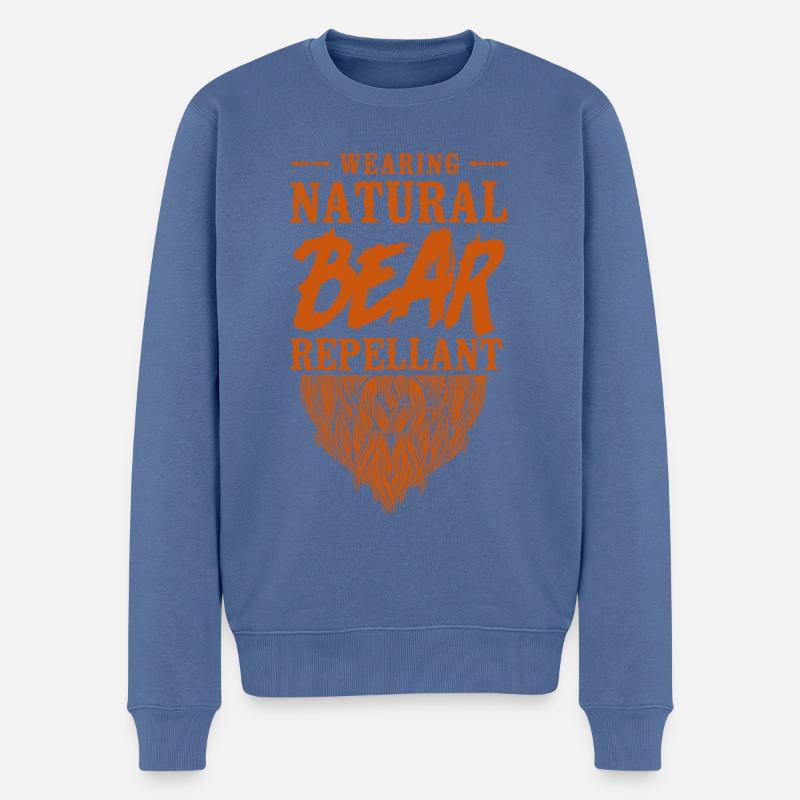 Beard Lover Bearded Man Ginger - Männer Premium Bio Pullover - Taubenblau