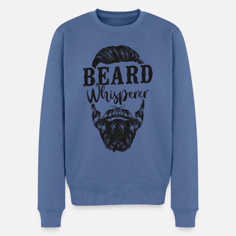Beard Lover Bearded Man Beard - Männer Premium Bio Pullover - Taubenblau