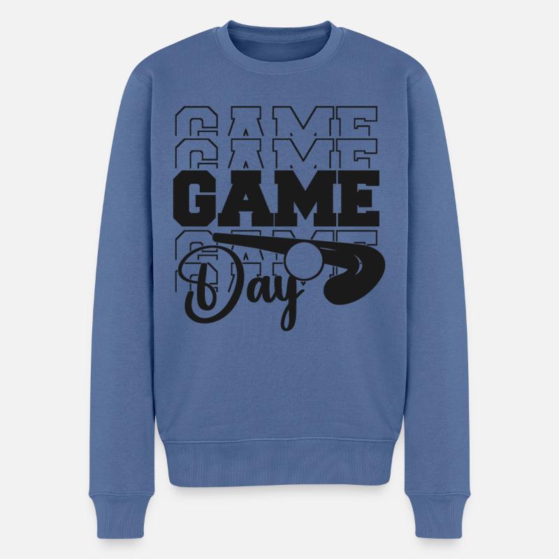 Field Hockey Game Day - Männer Premium Bio Pullover - Taubenblau