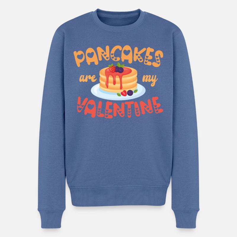 Pancake Lover Kids Saint-Valentin - Pull Premium bio Homme - bleu pigeon