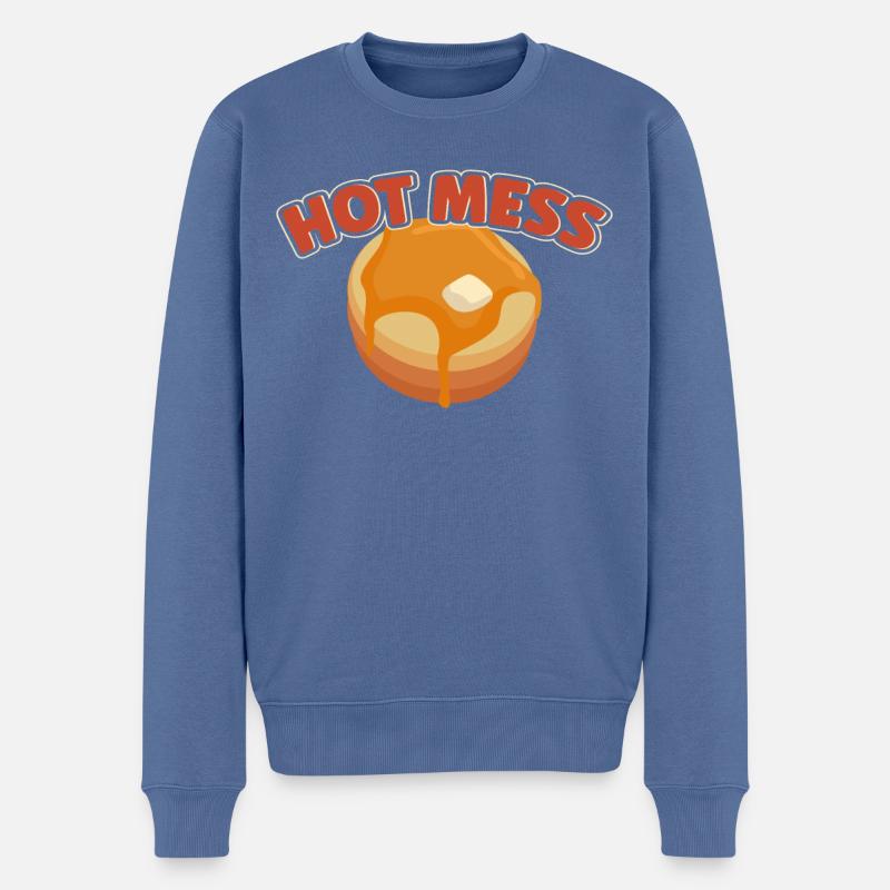 Pancake Lover Kids Chaud Mess - Pull Premium bio Homme - bleu pigeon
