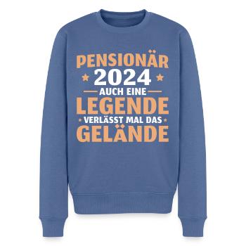 Pensionär 2024 Beamter Ruhestand Pension - Männer Premium Bio Pullover - Taubenblau - Vorne - Nico (187cm)