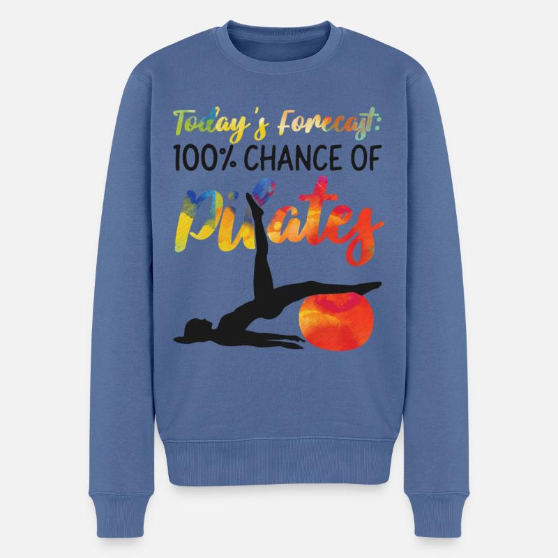 Pilates Instructor Teacher - Männer Premium Bio Pullover - Taubenblau