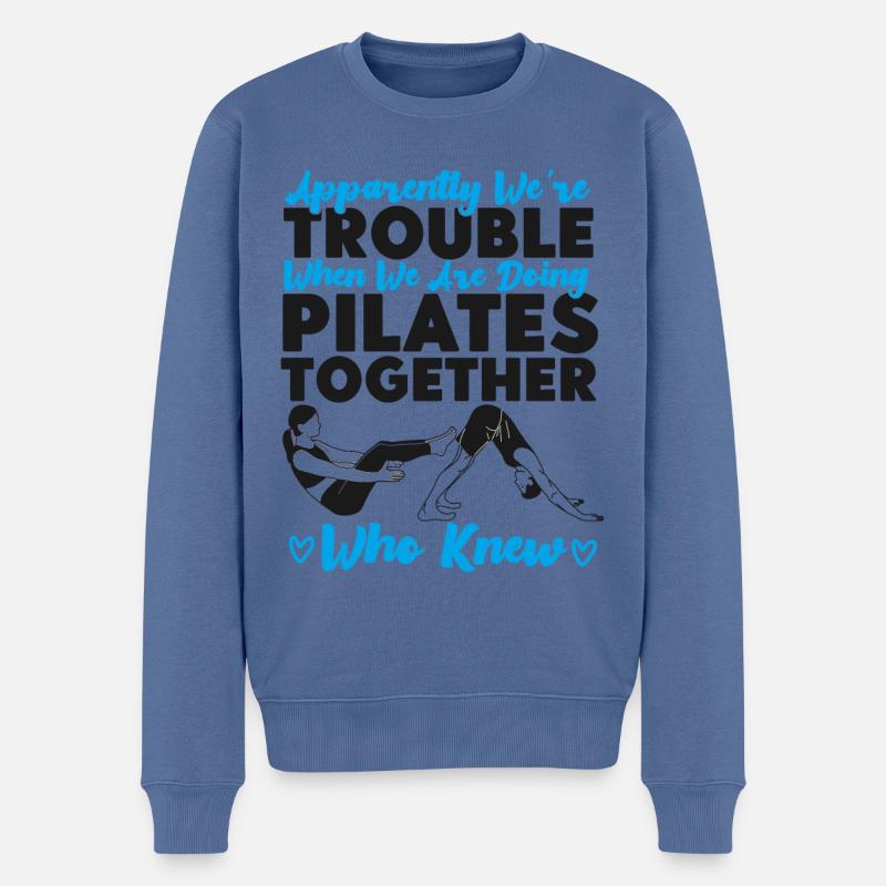 Instructeur de Pilates Professeur Amis - Pull Premium bio Homme - bleu pigeon