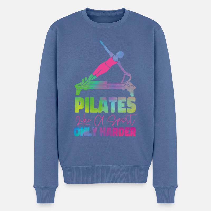 Instructeur de Pilates Enseignant - Pull Premium bio Homme - bleu pigeon