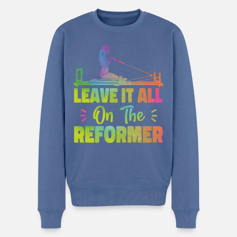 Instructeur de Pilates Enseignant - Pull Premium bio Homme - bleu pigeon