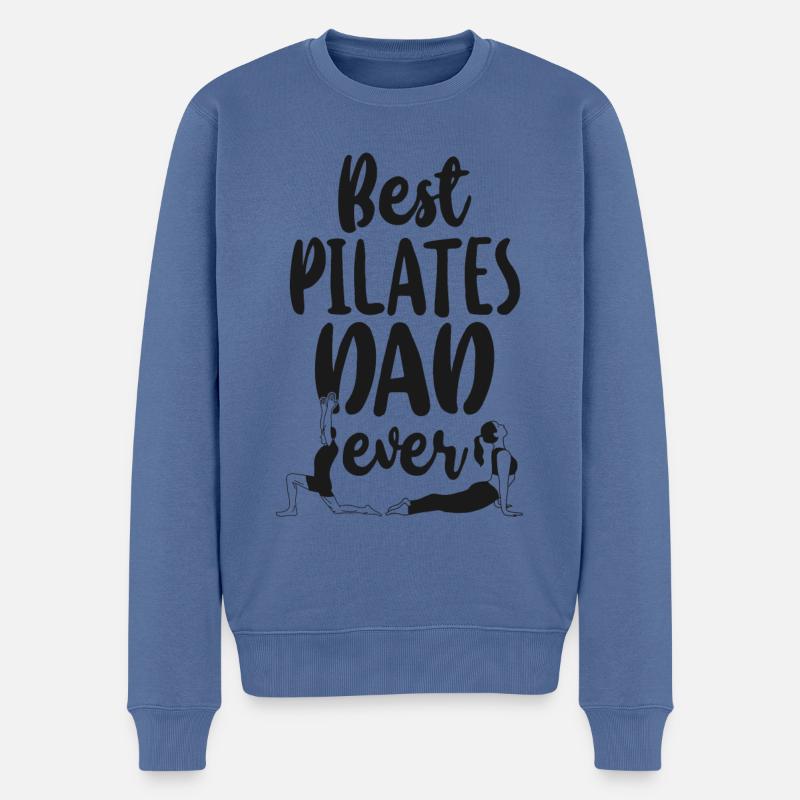 Pilates Instructor Teacher Dad - Männer Premium Bio Pullover - Taubenblau