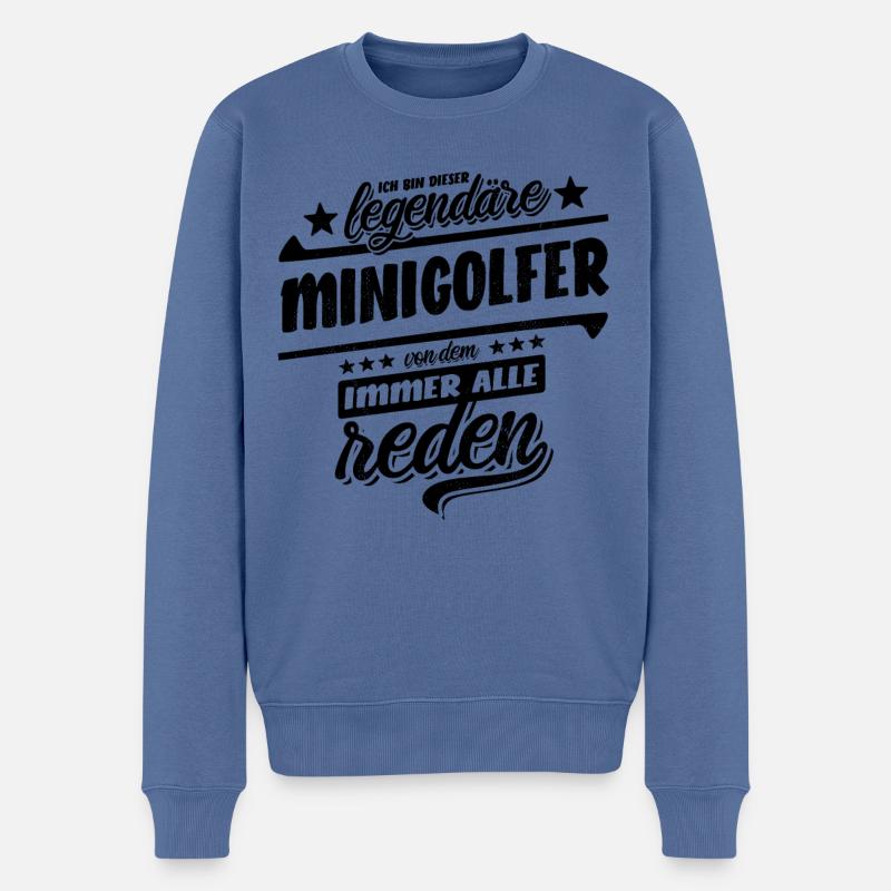 Ich bin dieser legendäre Minigolfer - Spruch - Männer Premium Bio Pullover - Taubenblau