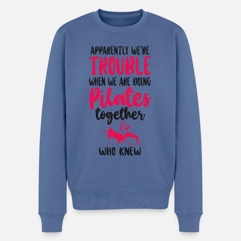 Instructeur de Pilates Professeur Amis - Pull Premium bio Homme - bleu pigeon
